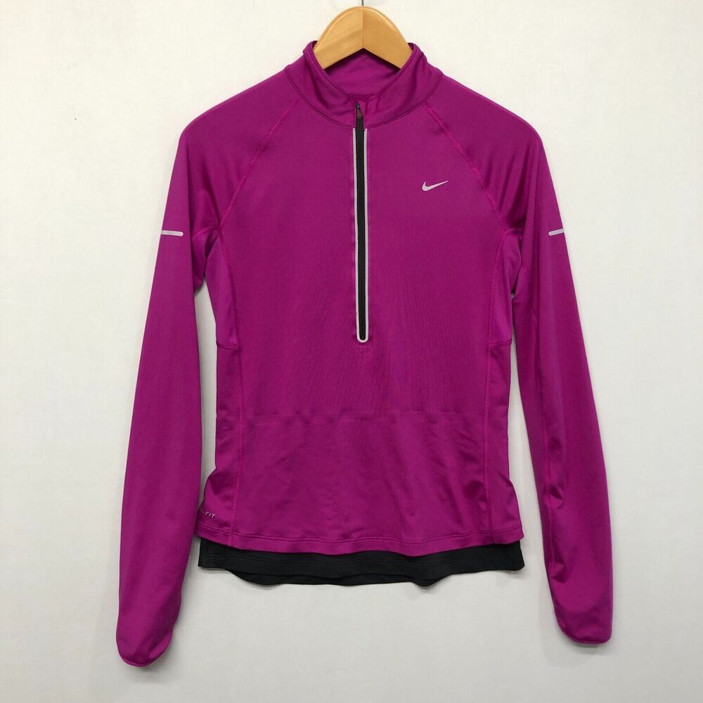 Nike Women Long Sleeve Pullover Active Top Shirt Size Small M191 -10